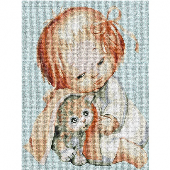 Набор для вышивания мулине НИТЕКС арт.0055 Питомец 20х25 см