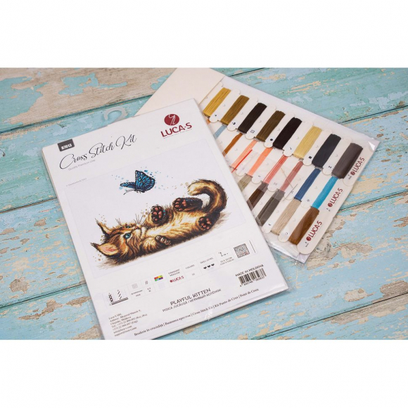 Набор для вышивания LUCA-S арт. B7013 Игривый котёнок 33х23 см
