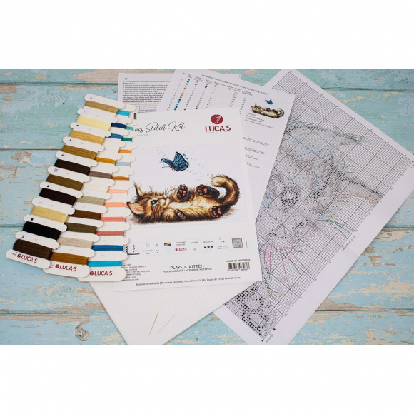 Набор для вышивания LUCA-S арт. B7013 Игривый котёнок 33х23 см