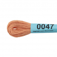 Нитки для вышивания Gamma мулине (0001-0206) 100% хлопок 24 x 8 м цв.0047 персиковый