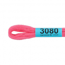 Нитки для вышивания Gamma мулине (3071-3172) 100% хлопок 24 x 8 м цв.3080 ярк.розовый