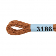 Нитки для вышивания Gamma мулине (3173-6115) 100% хлопок 24 x 8 м цв.3186 т.рыжий