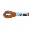 Нитки для вышивания Gamma мулине (3173-6115) 100% хлопок 24 x 8 м цв.3186 т.рыжий