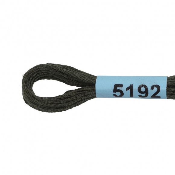 Нитки для вышивания Gamma мулине (3173-6115) 100% хлопок 24 x 8 м цв.5192 т.серо-зеленый