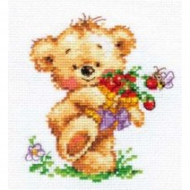 Набор для вышивания АЛИСА арт.0-71 Мишутка-сластена 11х12 см Набор для вышивания АЛИСА арт.0-71 Мишутка-сластена 11х12 см