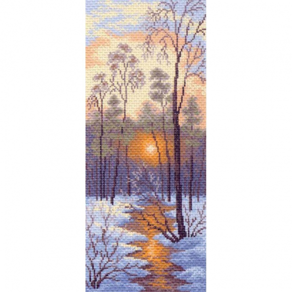Рисунок на канве МАТРЕНИН ПОСАД арт.24х47 - 1204 Зимний закат