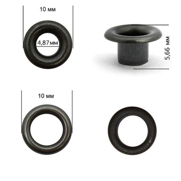 Люверсы латунь New Star №3 (? 4,87мм, h 5,66мм) цв. оксид уп. 5000шт