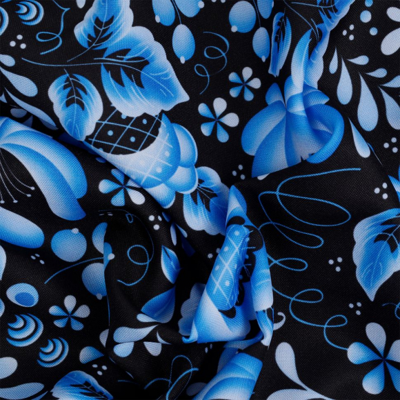 Ткань Габардин 140 г/м? 100% полиэстер шир.155 см арт.T.4000.18 цв.черный рул.25м