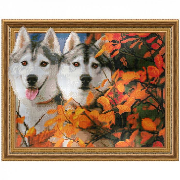 Картина 3D мозаика с нанесенной рамкой Molly арт.KM0784 Всегда вместе (30 цветов) 40х50 см