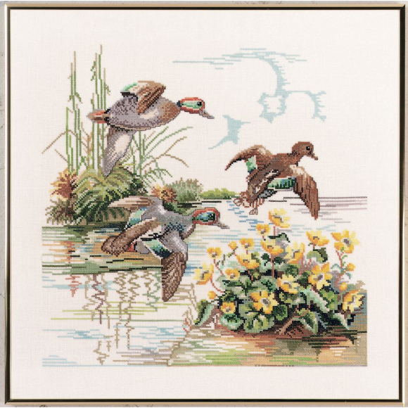 6946_Набор для вышивания "Дикие утки"