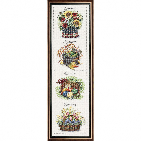 Набор для вышивания JANLYNN арт.015-0245 Сезонные корзины 15х61 см Набор для вышивания JANLYNN арт.015-0245 Сезонные корзины 15х61 см