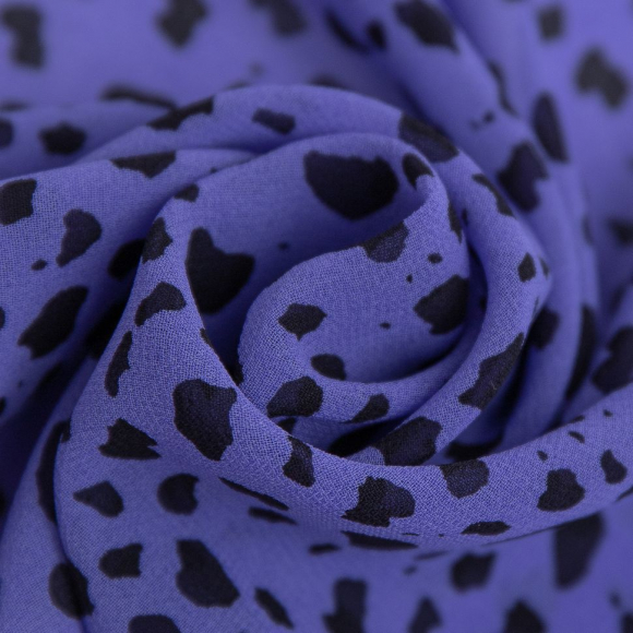 Ткань Креп-шифон 85 г/м? 100% полиэстер шир.150 см арт.Р.39623.03 цв.03 синий рул.30м