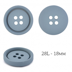 Пуговицы пластик TBY.J.9004A цв.05 серый 28L-18мм, 4 прокола, 36шт