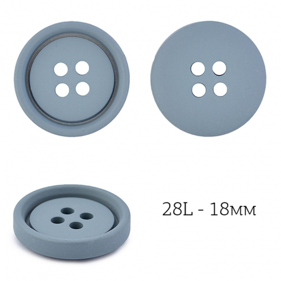 Пуговицы пластик TBY.J.9004A цв.05 серый 28L-18мм, 4 прокола, 36шт Пуговицы пластик TBY.J.9004A цв.05 серый 28L-18мм, 4 прокола, 36шт