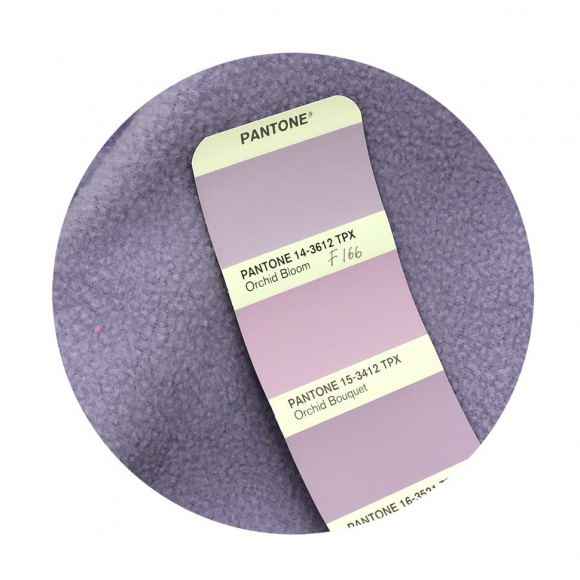 Ткань флис 2-х сторонний TBY-0059-166 190 г/м? 100% ПЭ шир.150см  цв.F166 лаванда рул.70-110м (1кг - 3,5м)