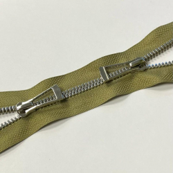 Молния трактор №5 Premium два замка 110см никель D885 светлая олива