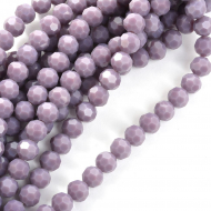 Бусины граненые Рондель (стекло) на нитях арт.TBY-R-2 10мм  цв.56 серый уп.1х72 бусины