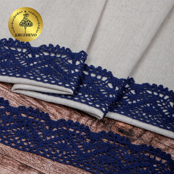 Тесьма вязаная KRUZHEVO 45мм TBY-5235 цв.29 т.синий уп.10м