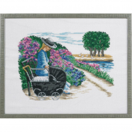 118404_Набор для вышивания "Девушка с коляской"
