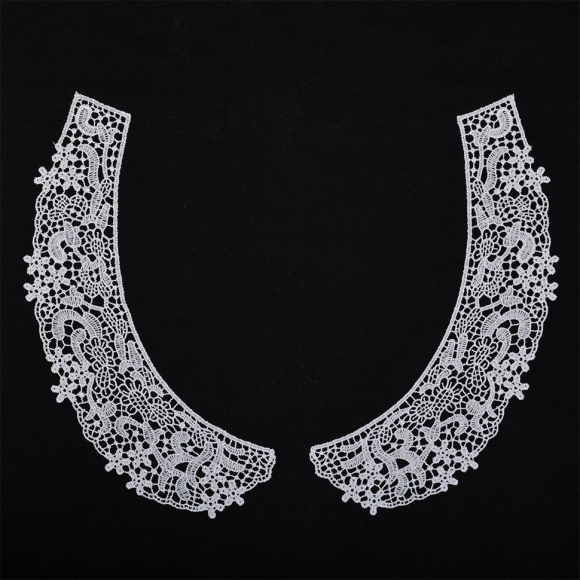Воротник гипюр KRUZHEVO арт.TR.24GY03 27х6см цв.белый уп.5 компл Воротник гипюр KRUZHEVO арт.TR.24GY03 27х6см цв.белый уп.5 компл
