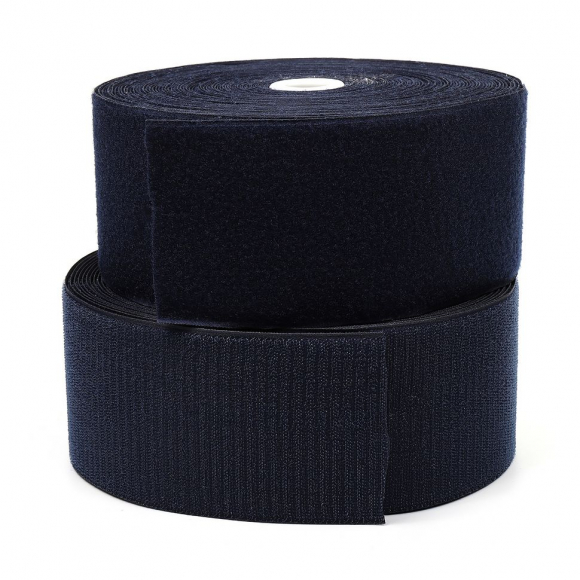 Лента липучка TBY пришивная кач.С шир.100мм цв.S058 т.синий уп.25м (пара)