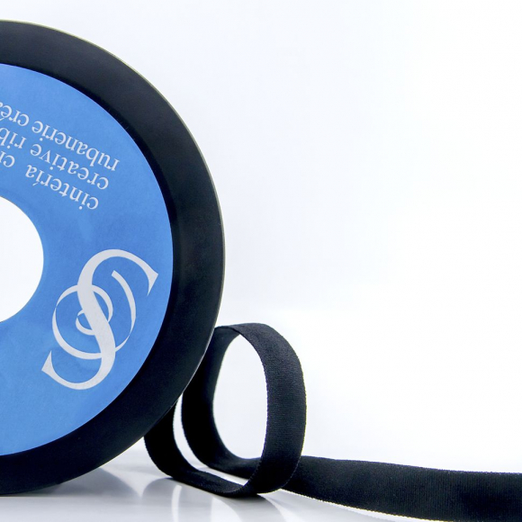 162438_Резинка продежка, Safisa, 10 мм, цвет 01, черный