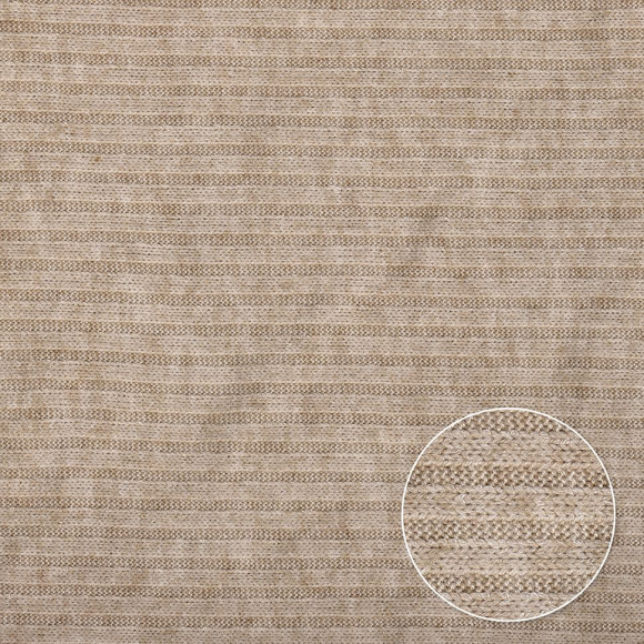 Ткань трикотаж лапша 310 г/м? 51% вискоза, 25% нейлон, 24% пэ шир.150 см арт.С.1609.01 цв.бежевый рул.50м