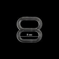 Пряжка регулятор для бюстгальтера пластик TBY-12675 8мм цв.прозрачный, уп.100шт Пряжка регулятор для бюстгальтера пластик TBY-12675 8мм цв.прозрачный, уп.100шт