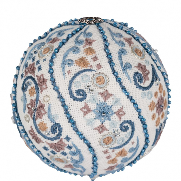 Набор для вышивания PANNA арт. IG-7386 Новогодняя игрушка. Морозные узоры 8,5х8,5 см