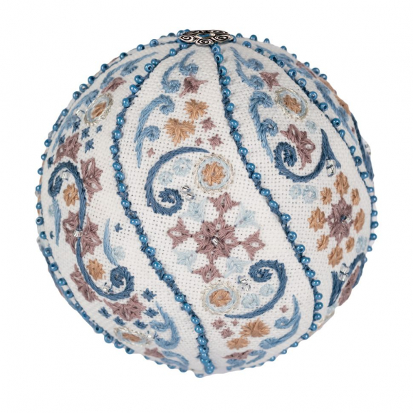 Набор для вышивания PANNA арт. IG-7386 Новогодняя игрушка. Морозные узоры 8,5х8,5 см