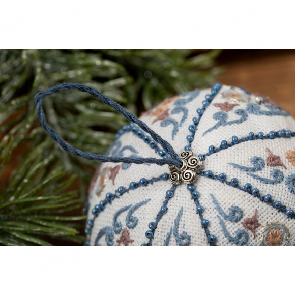 Набор для вышивания PANNA арт. IG-7386 Новогодняя игрушка. Морозные узоры 8,5х8,5 см