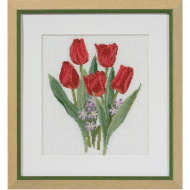 Набор для вышивания "Красные тюльпаны" Набор для вышивания "Красные тюльпаны"