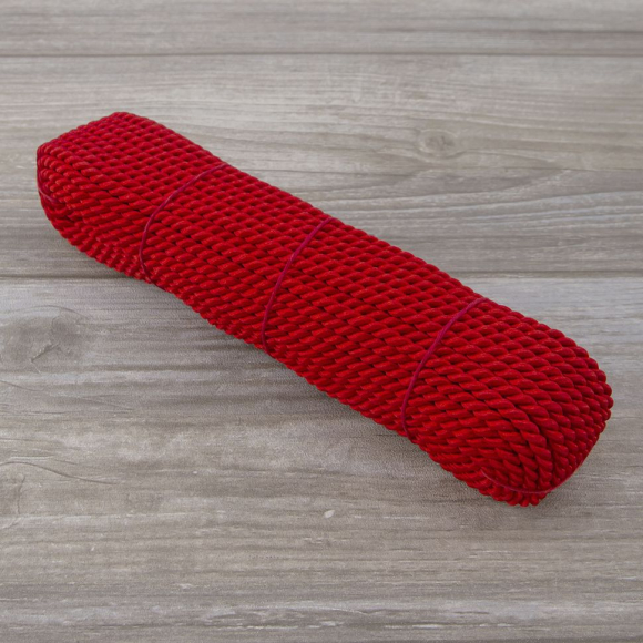 Шнур витой PEGA, красный, 5 мм