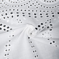 Ткань шитье 130 г кв.м 100% хлопок шир.125 см арт.Р.19943.01 цв.01 белый уп.30м