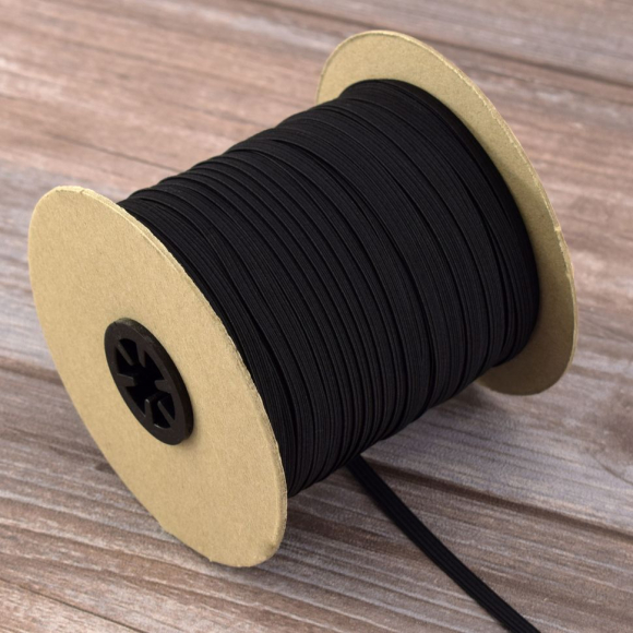 Резинка продежка, 5,3 мм, цвет черный