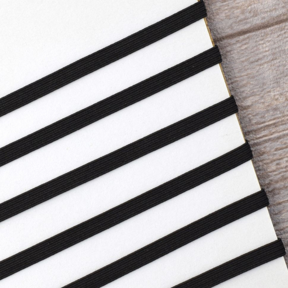 Резинка продежка, 5,3 мм, цвет черный