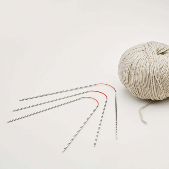 173648_Спицы металлические круговые супергладкие c квадратным кончиком addiCrasyTrioNovel Long №6, 30 см