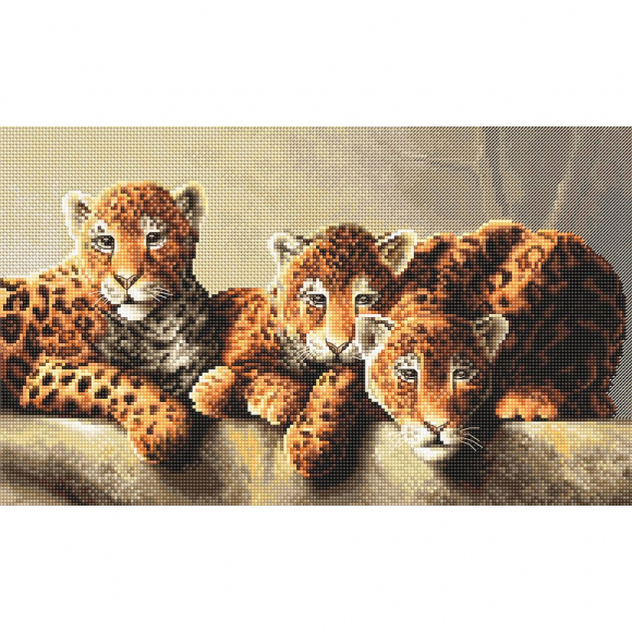 Набор для вышивания LETI арт. 910 Леопарды 31х19 см