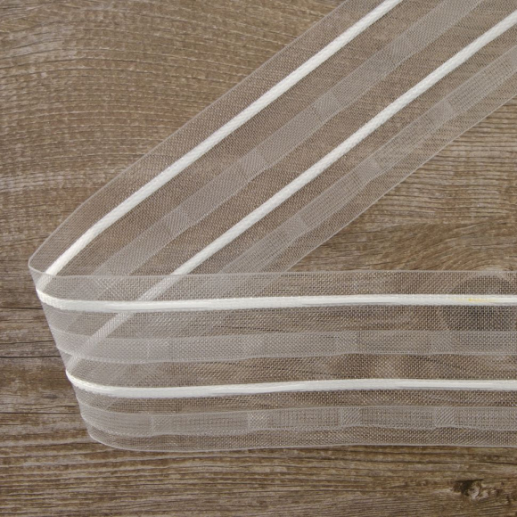 111807_Лента шторная прозрачная, сборка вафля, 50 мм, нарезка 10 м