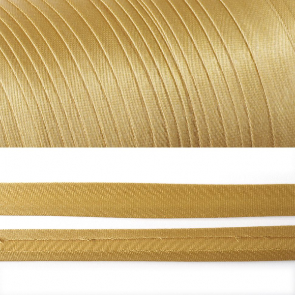 Косая бейка TBY атласная шир.15мм цв.F278 (6456) бежевый уп.132 м