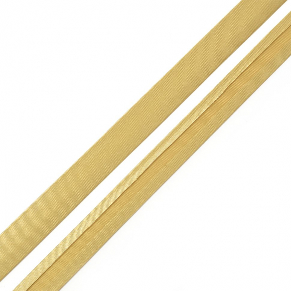 Косая бейка TBY атласная шир.15мм цв.F278 (6456) бежевый уп.132 м