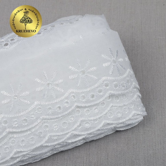 Кружево шитье KRUZHEVO арт.TBY.0342 шир.40мм цв.04 сумрачно-белый уп.13,71м Кружево шитье KRUZHEVO арт.TBY.0342 шир.40мм цв.04 сумрачно-белый уп.13,71м