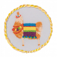 Набор для вышивания PANNA Живая картина арт. JK-2189 Брошь. Лама 5,5х5,5 см