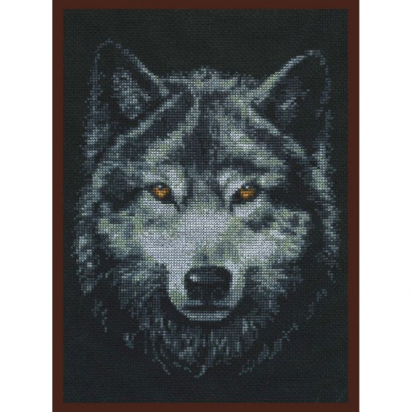 Набор для вышивания ПАЛИТРА арт.02.001 Взгляд волка 21х27 см