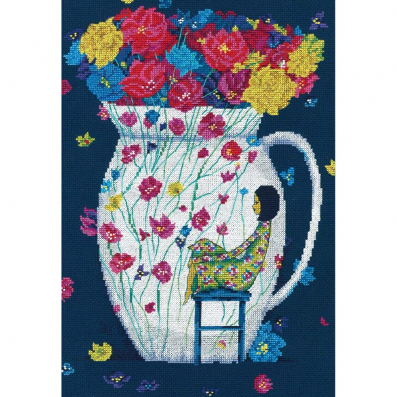 Набор для вышивания РТО арт.M718 Скучаю по цветам 24х34,5 см Набор для вышивания РТО арт.M718 Скучаю по цветам 24х34,5 см