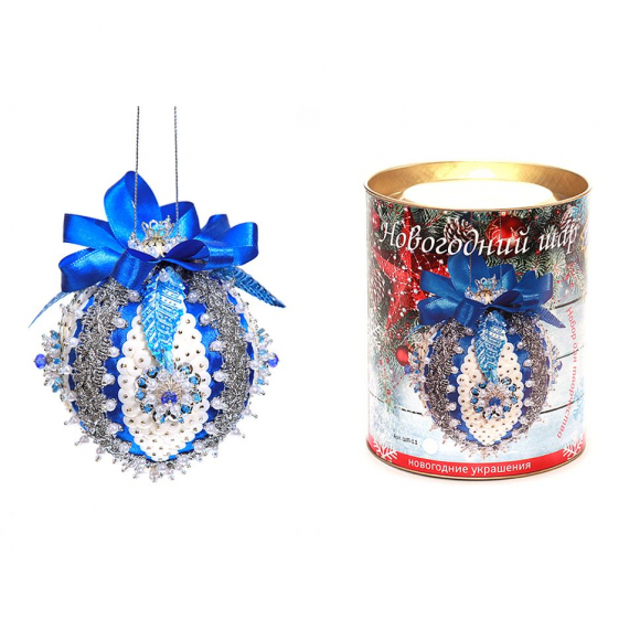 Набор для творчества Новогодний шар из пайеток арт.ВМ.ШП11 Северное сияние