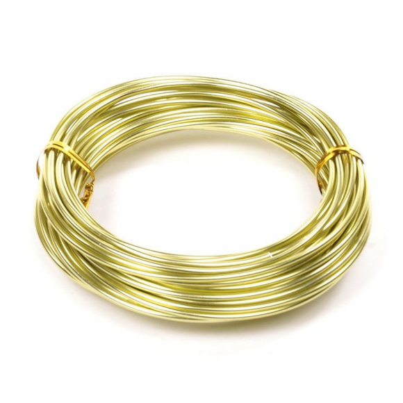 Проволока ? 2мм арт.ТВ-ALW-2 цв.07 зеленое яблоко рул.10м