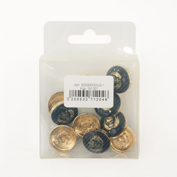 Пуговица DISBOTON, размер 30 цвет GOLD1