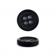 Пуговицы пластик CN 2732 цв.02 черный 16L-10мм, 4 прокола, 72 шт
