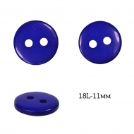 Пуговицы пластик арт.TBY.376.11.330 цв.330 т.синий, 18L-11мм, 2 прокола, 200шт